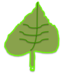 Medium size symbol of leaf