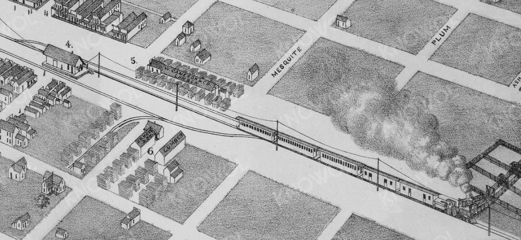 Abilene Railsite in
            1880