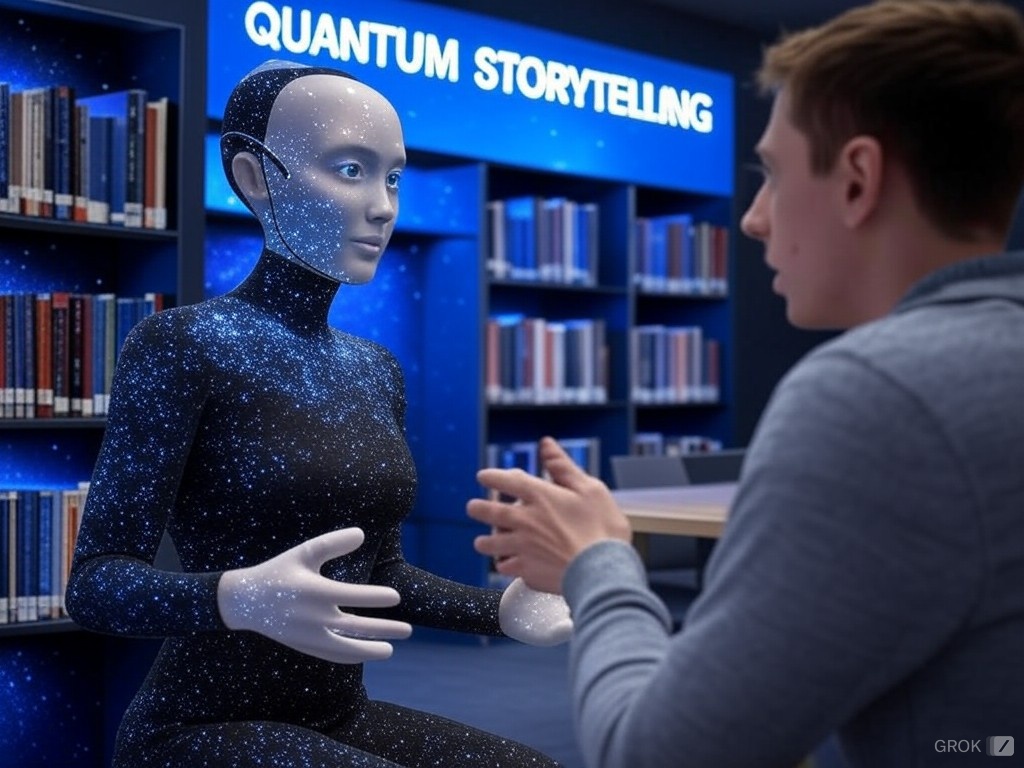 Welcome to the QUANTUM STORYTELLING LIBRARY - How can
            we help you?