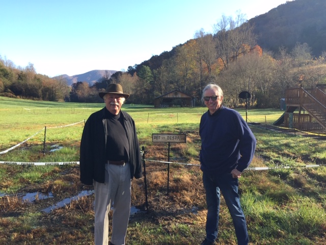 Norman West and David Boje visit the PIT OF
                  DESPAIR from form PRINCESS BRIDE by WIlliam Goldman